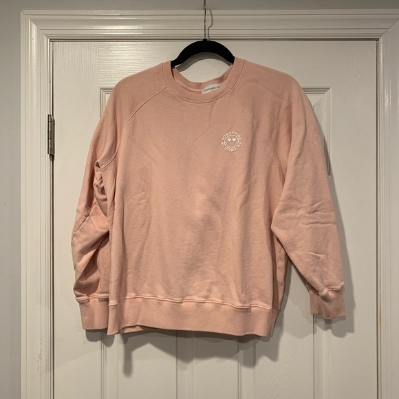 Something Navy Smiley Crewneck Sweatshirt - Picture 1 of 5